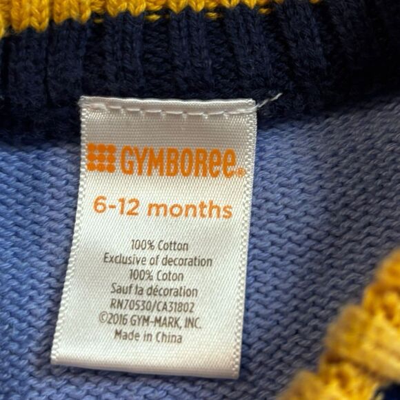 Gymboree Artic Fox Sweater 6-12 Months 2016 2015 Blue Knit - Picture 3 of 4